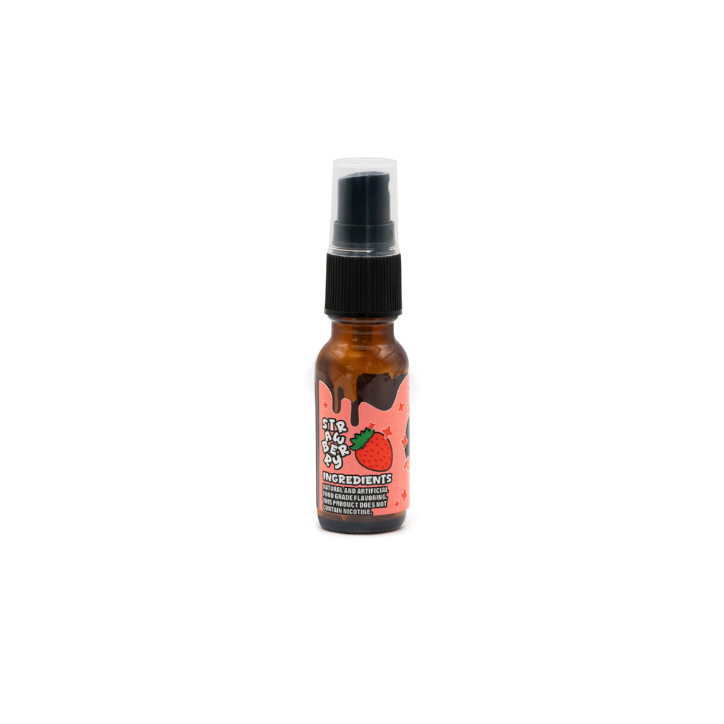 Strawberry terpene flavor bottle with sweet berry aroma designed to enhance terpene character