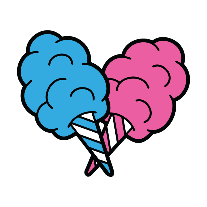 Cotton candy terpene spray with playful candy-like fragrance