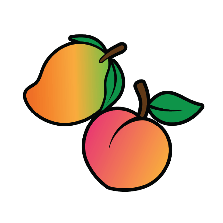 Mango peach terpene spray bottle with sweet tropical fruit aroma