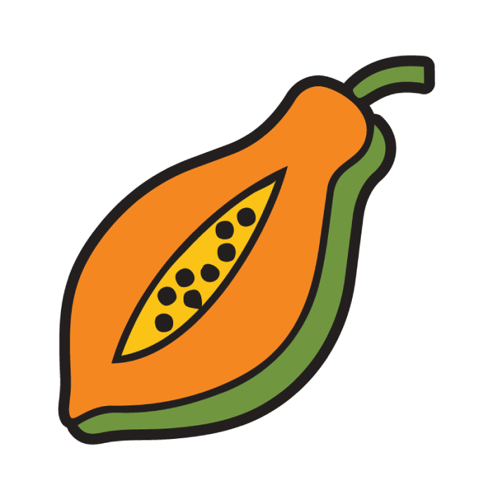 Papaya terpene spray bottle with bright tropical fragrance